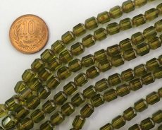 画像2: チェコガラスビーズ/オクタゴナル/オリバイン/8mm（10個） (2)