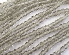 画像1: チェコガラスビーズ/ブラックダイヤモンド/キューブ/4mm(45個) (1)
