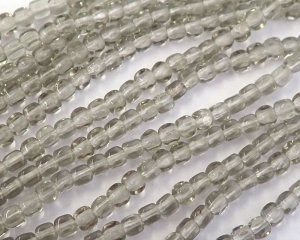 画像1: チェコガラスビーズ/ブラックダイヤモンド/キューブ/4mm(45個)