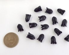 画像2: ヴィンテージ/ドイツ/プラスチック/ブラックチューリップ(2個) (2)
