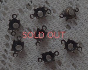 画像1: 20ss用/ブラスセッティング/オープンバック/2リング/金古美(1個)