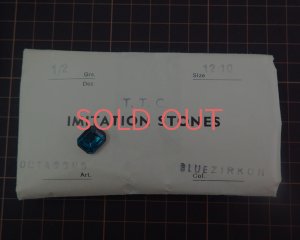 画像3: ヴィンテージ/チェコ/ガラスストーン/ブルージルコン/12×10mm(1個)　