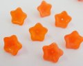チェコガラスビーズ/トランペットフラワー/オレンジオパール（4個）