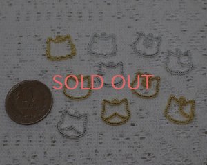 画像2: ミニ猫カラワク/ノーマル/シルバー（1個）