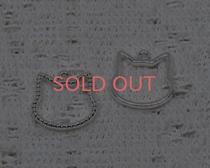 画像1: ミニ猫カラワク/ノーマル/シルバー（1個）