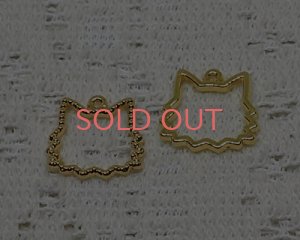 画像1: ミニ猫カラワク/フサフサ/ゴールド（1個）