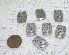 画像2: ヴィンテージ/時計パーツ/ロジウム/25×15mm(1個) (2)