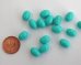 画像2: デッドストック/日本/プラスチック/ターコイズオーバル/約15×10mm(8個） (2)