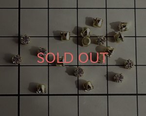 画像2: ヴィンテージ/プリセットパーツ/クリスタル（6爪）/3mm/(10個)