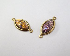 画像2: ブラス貼り付けセッティング/15×7mm/1リング(1個)