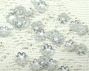 画像1: ヴィンテージ/ドイツ/アルミビーズキャップ（約100個）/売り切りSALE 50%OFF