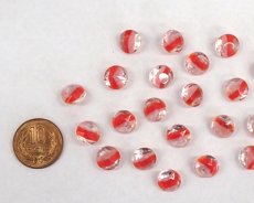 画像2: ヴィンテージ/ガラスストーン/クリア×ピンク×オレンジ/48ss(1個) (2)