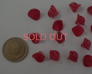 画像4: チェコガラスビーズ/スリーペタルフラワー/ラズベリーソルベ(4個）