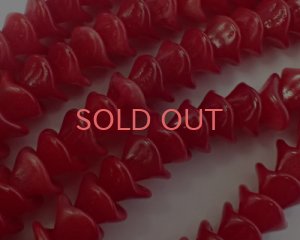 画像2: チェコガラスビーズ/スリーペタルフラワー/ラズベリーソルベ(4個）