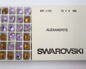 画像2: ヴィンテージスワロフスキー/#4100/アレキサンドライト/10×8mm(1個)