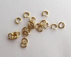 画像1: メッキなし真鍮/丸カン/約5mm/線径1mm(10個)＊8/1以降出荷分 (1)