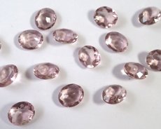 画像1: ヴィンテージ/チェコ/ガラス/オーバル/ライトアメシスト/12×10mm(1個) (1)
