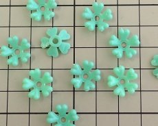 画像2: ヴィンテージ/ドイツ/プラスチック/フラワーas01/アップルグリーン（2個） (2)