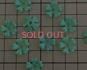 画像2: ヴィンテージ/ドイツ/プラスチック/フラワーas01/アップルグリーン（4個）