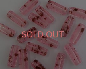 画像1: ヴィンテージ/ドイツ/プラスチック/スクエアチューブ/コンフェティピンク（1個）