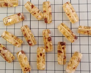 画像2: ヴィンテージ/ドイツ/プラスチック/スクエアチューブ/コンフェティトパーズ（1個）