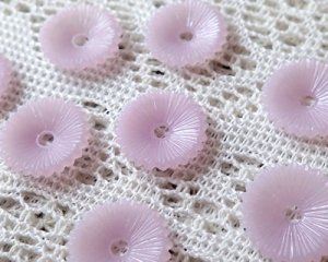画像1: ヴィンテージ/ドイツ/プラスチック/フラワーf5/ライラック（2個）