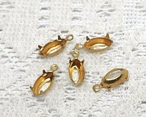 画像1: 10×5mm用/ブラスセッティング/オープンバック/1リング(1個)