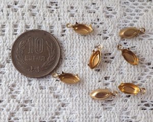 画像2: 10×5mm用/ブラスセッティング/クローズドバック/1リング(1個)