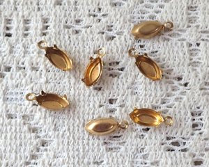 画像1: 10×5mm用/ブラスセッティング/クローズドバック/1リング(1個)