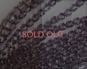 画像1: チェコガラスビーズ/アンティークスタイルオクタゴナル/ダブルフェイス/アレキサンドライト×シルバー/6mm（10個）