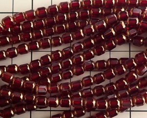 画像3: チェコガラスビーズ/オクタゴナル/ルビー×ブロンズ/6mm（10個）
