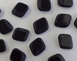 画像1: チェコガラスビーズ/ラージテーブルカットダイヤモンド/ブラック（1個）