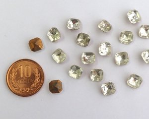 画像2: ヴィンテージ/チェコ/オクタゴン/クリスタル/8mm（1個）