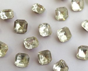 画像1: ヴィンテージ/チェコ/オクタゴン/クリスタル/8mm（1個）