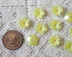 画像3: ヴィンテージ/ドイツ/プラスチック/フラワーG/グロッシーイエロー（2個） (3)