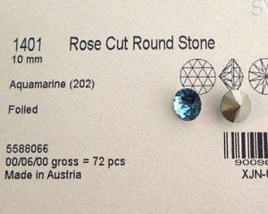 画像2: オーストリア製クリスタルガラス/#1401/アクアマリン/10mm(1個)