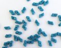 ヴィンテージ/ドイツ/プラスチック/四辺形ロンデル/ブルーグリーン（10個）