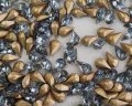ヴィンテージ/チェコ/ブラックダイヤモンド/ドロップ/10×6mm(2個)