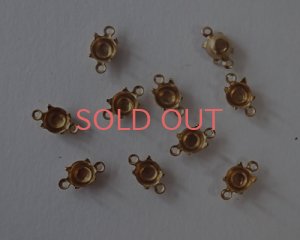 画像1: 20ss用/ブラスセッティング/クローズドバック/2リング(1個)