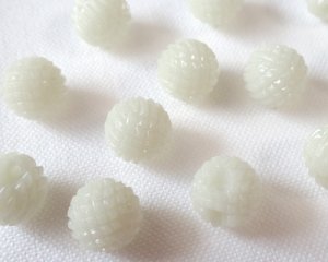 画像1: ヴィンテージ/ドイツ/プラスチック/シロツメクサ/約12mm(2個)