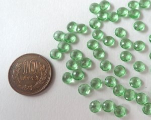 画像2: ヴィンテージ/ドイツ/ガラス/ダブルカット/ペリドット/30ss(4個)