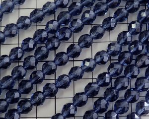画像2: チェコガラスビーズ/ファイアポリッシュ/8mm/モンタナ(6個）