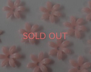 画像1: ヴィンテージ/ドイツ/プラスチック/フラワー002/ピンク(4個)