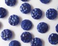プラスチックビーズ/バンピーコイン/ブルー/約23mm(2個)