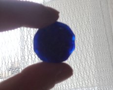 画像6: プラスチックビーズ/バンピーコイン/ネイビー/約23mm(2個) (6)