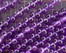 画像2: チェコガラスビーズ/ラウンドドロップ/約6mm/パープル（10個） (2)