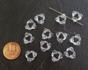 画像2: ヴィンテージ/ドイツ/プラスチック/トライアングルウエーブ/クリア（2個）