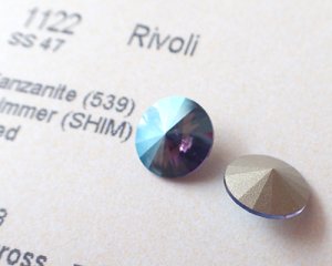 画像2: デッドストック/スワロフスキー/#1122/タンザナイトシマー/47ss(1個)