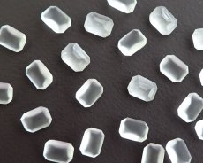 画像2: ヴィンテージ/ドイツ/ガラス/フロストクリスタル/オクタゴン/8×6mm（2個） (2)