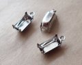 10×5mmオクタゴン用/ブラスセッティング/クローズドバック/ダークシルバー/1リング(1個)